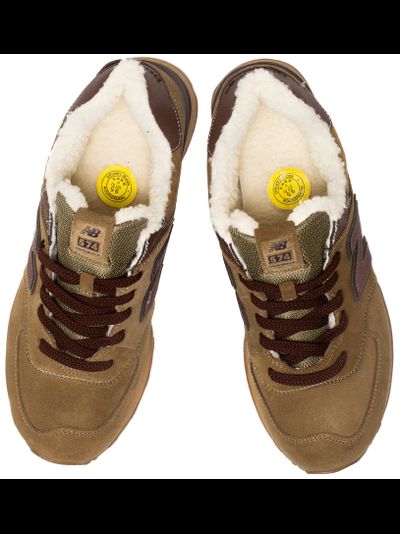 New Balance 574 Light Brown с мехом