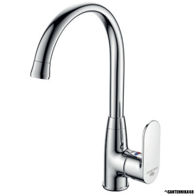 Смеситель для кухни боковой на гайке однозахватный Calorie 2524A45 40 мм хром золото черный белый медь сатин