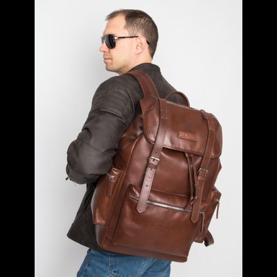 Кожаный рюкзак Voltaggio Premium brown (арт. 3091-53)