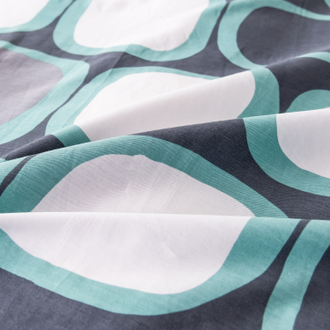 Комплект постельного белья из Сатина 100% хлопок цвет Квадраты кружки ( двуспальное) C552