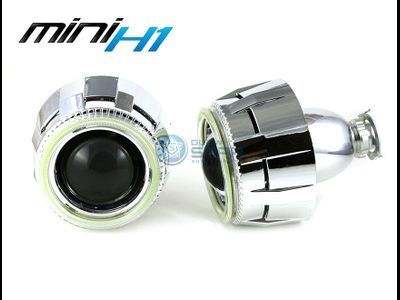 Комплект биксеноновых линз Morimoto Mini H1, круглая маска COB