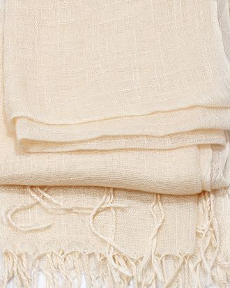 Палантин "Лён-3" светло-бежевый