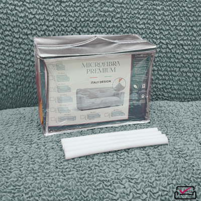 Чехол на 2хм диван Микрофибра Мята. Защита для мягкой мебели от животных.