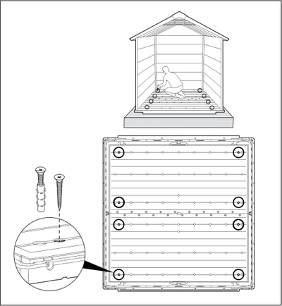 Сарай "Ньютон 757" (размеры 210 х 216 см), серый