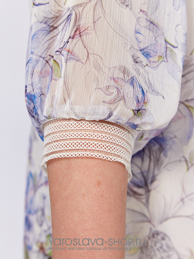 Шифоновое женское платье с цветочным принтом