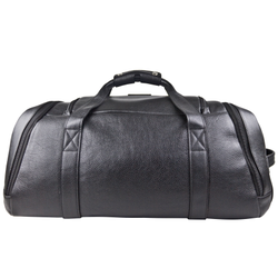 Кожаная дорожная сумка / рюкзак Napoli black 
(арт. 4034-01)