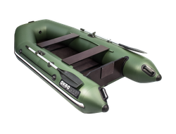 Моторная лодка Аква 2900 слань-книжка киль зеленый