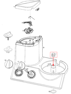 Муфта под основную чашу кухонного комбайна Braun K700-750, K600-650