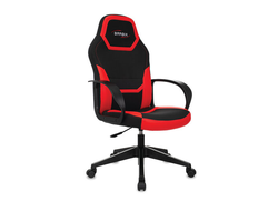 Кресло компьютерное BRABIX "Alpha GM-018", ткань/экокожа, черное/красное
