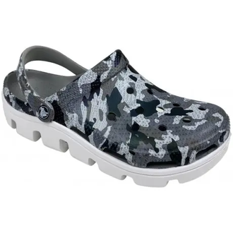 CROCS DUET SPORT CLOG CAMO GREY WHITE