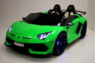МОТЯ БЕГЕМОТ - Детский двухместный электромобиль Lamborghini Aventador SVJ (A111MP)