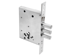 Корпус замка для метал. дверей БУЛАТ ЗВ1-3(16).60.00.08  хром, без ц/механизма  [59205]