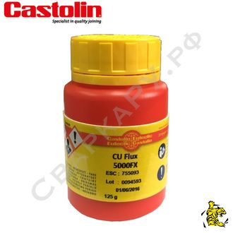 Флюс Castolin CU Flux 5000 FX уп.125г Sol550/Liq800°С для пайки с припоем Castolin RB 5246, RB 5280