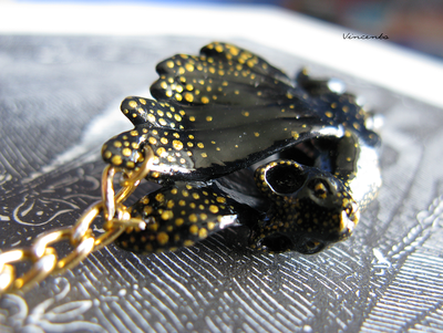 "Крылатая Звёздная Кошка - Nidream" - волшебная брошка в винтажном стиле