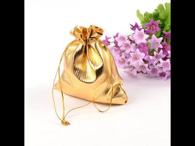 МЕШОЧЕК ДЛЯ ПОДАРКОВ - 12*9см - ЗОЛОТО