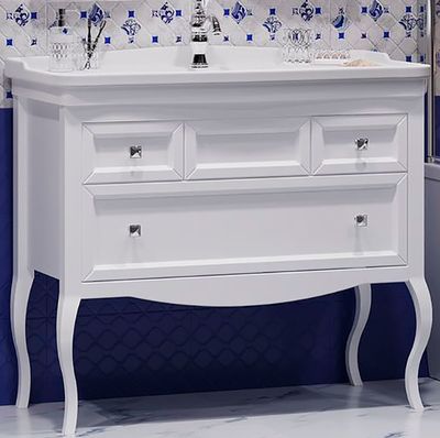 Тумба с раковиной Opadiris Валери 105 белый матовый