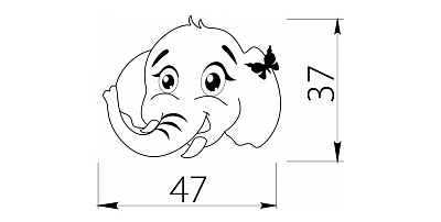 Ручка кнопка Слоник