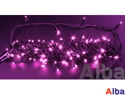 Гирлянда-Нить 10 м, 24В, РОЗОВЫЙ, IP54 ПВХ, статика