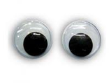 Глаза клеевые круглые с подвижными зрачками 6 мм, арт. Г71