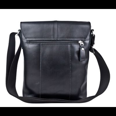 Кожаная мужская сумка Melazzo Premium black (арт. 5073-51)