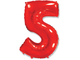 Фольгированная цифра-Красная