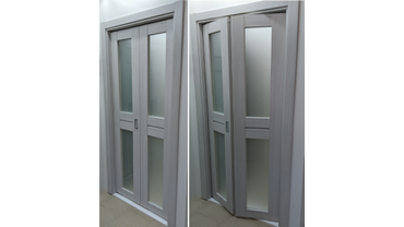 OPTIMA PORTE, модель 520.222, цвет дуб серый/ стекло светлое сатинат