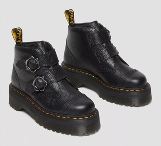 Dr. Martens Devon Flower Buckle Leather Black