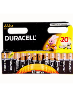 Набор Батареек Duracell AA R06 12 штук Оптом