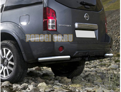 Защита заднего бампера d76 уголки Nissan Pathfinder ( Ниссан Патфайндер)