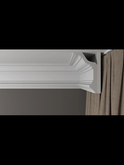 Потолочный плинтус DECOR-DIZAYN DD513, из дюрополимера, под покраску, ударопрочный, 2 метра