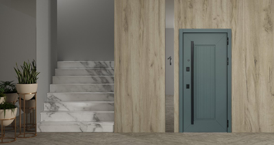 Стальная дверь   Зетта с зеркалом. Заказная модель.