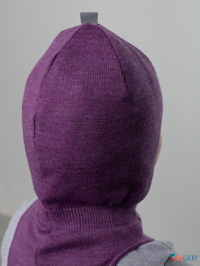 Шапка-шлем 20101-01 с утеплителем, х/б подклад, пурпур 52-54