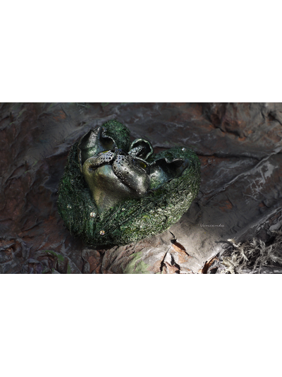 Сказочная брошь "Лесной КотоРог" в виде фэнтезийного кота-единорога из рода Лесных Хранителей