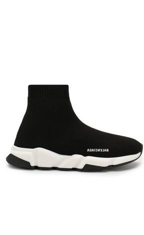 Кроссовки Balenciaga Speed trainer черно-белые детские