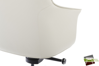 Кресло Rosso A1918 Белый (3А MND1221) натуральная кожа