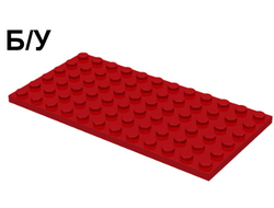 ! Б/У - Plate 6 x 12, Red (3028 / 302821 / 4108131 / 4250264 / 4288289 / 4617409) - Б/У