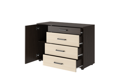 Вега К-02 комод Венге/Дуб молочный