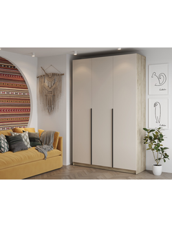 Бохо ШК-004 шкаф комбинированный 3 ств Дуб Крафт Серый/Кашемир