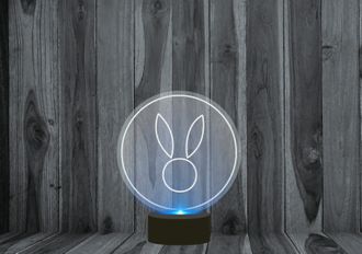 Светильник ночник талисман кролик №10