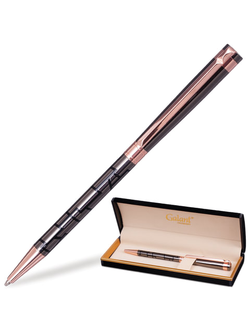 Ручка подарочная шариковая GALANT "Vitznau", корпус серый с золотистым, золотистые детали, пишущий узел 0,7 мм, синяя, 141664