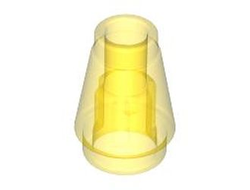Cone 1 x 1 with Top Groove, Trans-Yellow (4589b / 4567332 / 6167288 / 6337597)