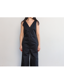 Комбинезон из плотного итальянского хлопка (черный)