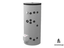 Комбинированный напольный водонагреватель 200л, с двумя теплообменниками, эмалированный