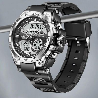 Мужские кварцевые цифровые наручные часы LIGE 8971