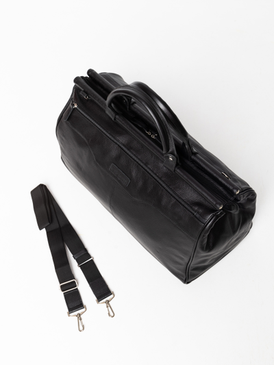 Кожаный саквояж Otranto black (арт. 4006-01)