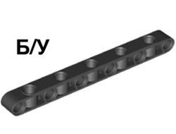 ! Б/У - Technic, Liftarm, Modified Perpendicular Holes Thick 1 x 11, Black (73507 / 6330585) - Б/У