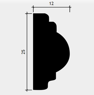 Молдинг 6.51.322 - 25*12*2000мм