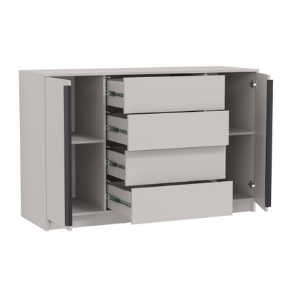 Брандо 67.11 Комод (кашемир / ДВПО: белый / фасады: ЛДСП кашемир)