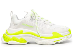 Кроссовки Balenciaga Triple S белые с желтым