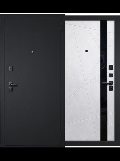 Дуэт 3К Букле темный- Букле Line Бетон снежный